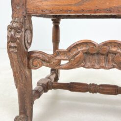 Senovinės drožinėtos ąžuolinės kėdės restauracijai 6 vnt. kompl. 54x51x107,5 cm, 45 cm