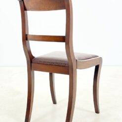 Raudonmedžio kėdės su eko oda 2 vnt. komplektas 52x44x89 cm, 47 cm