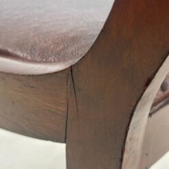 Raudonmedžio kėdės su eko oda 2 vnt. komplektas 52x44x89 cm, 47 cm