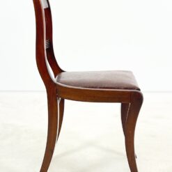 Raudonmedžio kėdės su eko oda 2 vnt. komplektas 52x44x89 cm, 47 cm