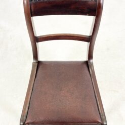 Raudonmedžio kėdės su eko oda 2 vnt. komplektas 52x44x89 cm, 47 cm