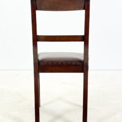 Raudonmedžio kėdės su eko oda 2 vnt. komplektas 52x44x89 cm, 47 cm