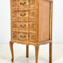 Ąžuolinė keturių stalčių spintelė 39×51,5×91,5 cm