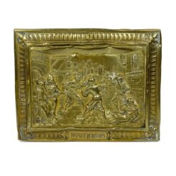Pakabinamas žalvarinis bareljefas su kovos scena "Dispute de reîtres" 1,5x22,5x18 cm