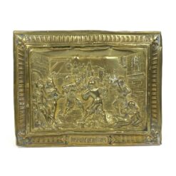 Pakabinamas žalvarinis bareljefas su kovos scena “Dispute de reîtres” 1,5×22,5×18 cm