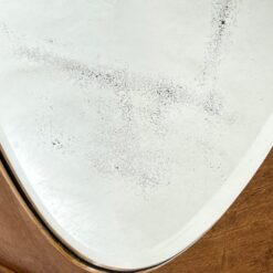 Riešutmedžio ir raudonmedžio lukšto rūbų spinta su veidrodžiu 65x175x220 cm