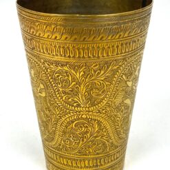 Žalvarinės indiškų motyvų stiklinės po 500 ml 2 vnt. komplektas 9x9x13 cm