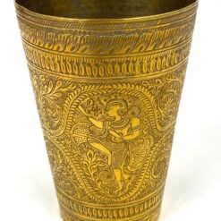 Žalvarinės indiškų motyvų stiklinės po 500 ml 2 vnt. komplektas 9x9x13 cm