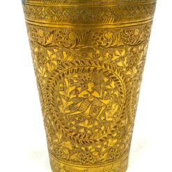 Žalvarinės indiškų motyvų stiklinės po 500 ml 2 vnt. komplektas 9x9x13 cm
