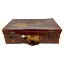 Senovinis odinis lagaminas restauracijai 34,5x56x17 cm