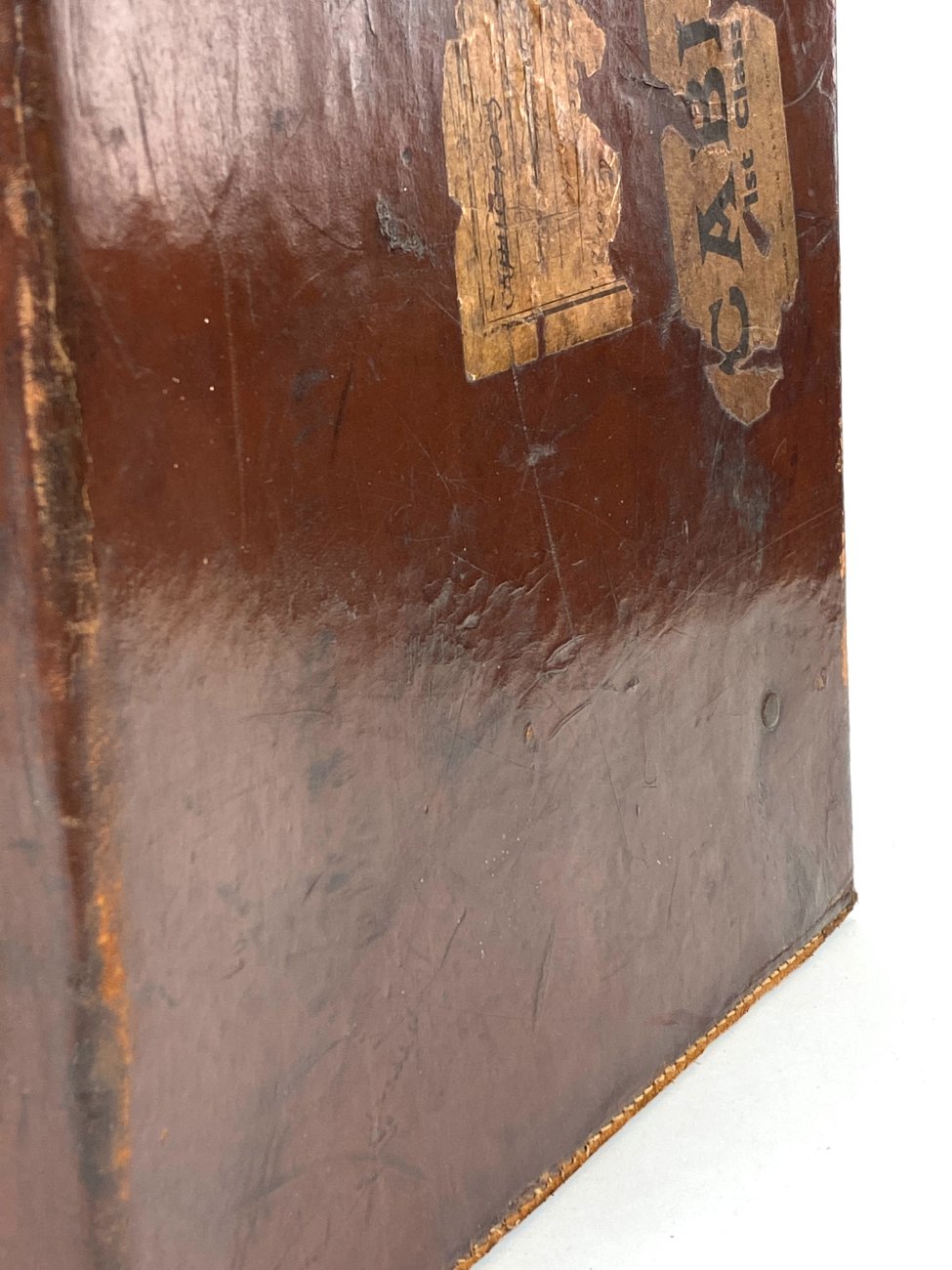 DR0311-lagaminai-17 Senovinis odinis lagaminas restauracijai 34,5x56x17 cm