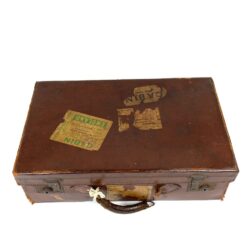 Senovinis odinis lagaminas restauracijai 34,5x56x17 cm