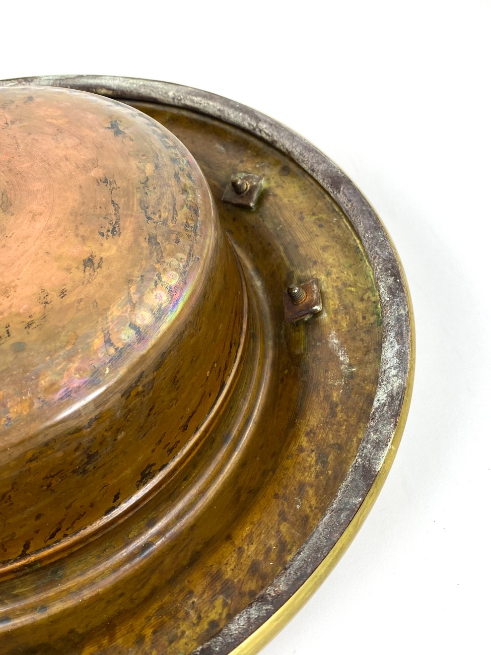 DR0312-metaliniai-indai-12 Žalvario ir vario indas su dviejomis rankenomis 41x42x12 cm