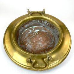 Žalvario ir vario indas su dviejomis rankenomis 41x42x12 cm