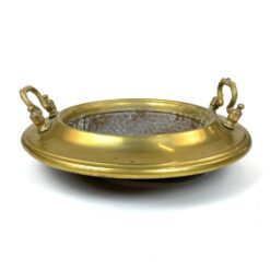 Žalvario ir vario indas su dviejomis rankenomis 41x42x12 cm