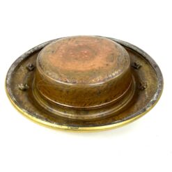 Žalvario ir vario indas su dviejomis rankenomis 41x42x12 cm