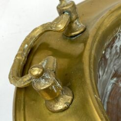 Žalvario ir vario indas su dviejomis rankenomis 41x42x12 cm