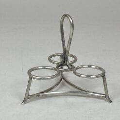 Sidabruoto metalo “Wiskemann” trijų dalių stovas padažams/kiaušiniams 14x14x14 cm