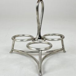 Sidabruoto metalo “Wiskemann” trijų dalių stovas padažams/kiaušiniams 14x14x14 cm
