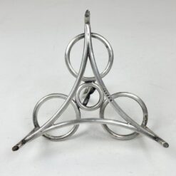 Sidabruoto metalo “Wiskemann” trijų dalių stovas padažams/kiaušiniams 14x14x14 cm