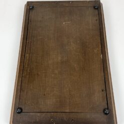 Medinis drožinėtas padėklas su stiklu 32x51x5,5 cm