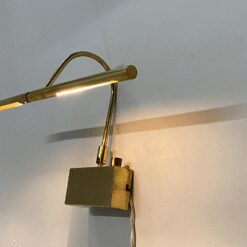 Sieninis žalvarinis reguliuojamas paveikslo apšvietimo šviestuvas 14,5×41,5×24 cm