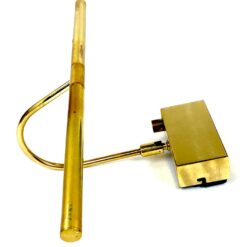 Sieninis žalvarinis reguliuojamas paveikslo apšvietimo šviestuvas 14,5×41,5×24 cm