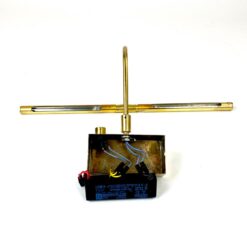 Sieninis žalvarinis reguliuojamas paveikslo apšvietimo šviestuvas 14,5×41,5×24 cm