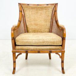 Riešutmedžio fotelis su ratanu ir gobelenu 72x67x87 cm, 45 cm