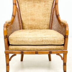 Riešutmedžio fotelis su ratanu ir gobelenu 72x67x87 cm, 45 cm