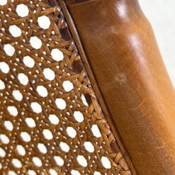 Riešutmedžio fotelis su ratanu ir gobelenu 72x67x87 cm, 45 cm