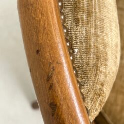 Riešutmedžio fotelis su ratanu ir gobelenu 72x67x87 cm, 45 cm