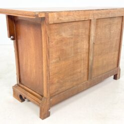 Ąžuolinė jūriniais motyvais drožinėta komoda 45x103x68 cm