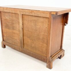 Ąžuolinė jūriniais motyvais drožinėta komoda 45x103x68 cm