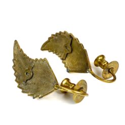 Žalvarinės sieninės žvakidės su augalų lapų figūromis 2 vnt. kompl. 9,5x10x25 cm