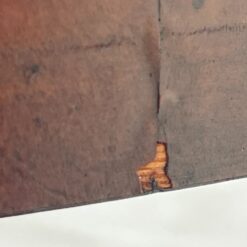 Senovinis apvalus raudonmedžio valgomojo stalas su ratukais 125x125x76 cm