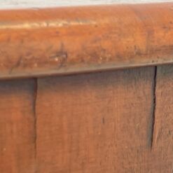 Senovinis apvalus raudonmedžio valgomojo stalas su ratukais 125x125x76 cm