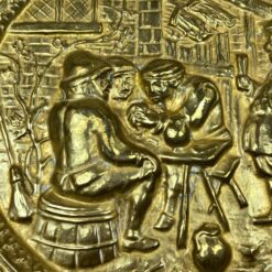 Žalvarinis bareljefas su smuklės scena 1,5x31x31 cm