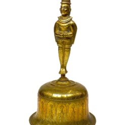 Žalvarinis rankinis induistų varpas su dievybės figūra 11x11x19,5 cm