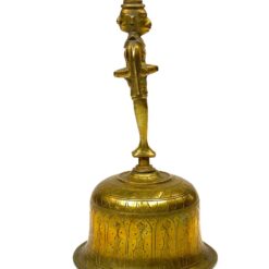 Žalvarinis rankinis induistų varpas su dievybės figūra 11x11x19,5 cm