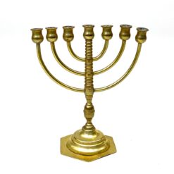 Žalvarinė miniatiūrinė menora 5,5x9x10,5 cm