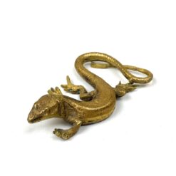 Žalvarinė driežo statulėlė 9x5,5x2 cm