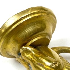 Žalvarinė beždžionės su gėle burnoje statulėlė 8,5×4,5×7,5 cm