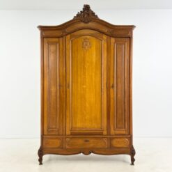 Barokinio stiliaus ąžuolinė rūbų spinta 60x150x241 cm