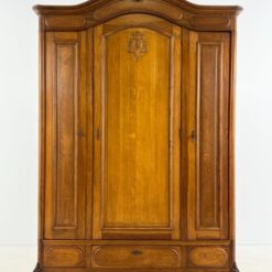 Barokinio stiliaus ąžuolinė rūbų spinta 60x150x241 cm