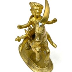 Žalvarinė raitelio su kardu statulėlė 6,5×4,5×7,5 cm