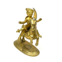 Žalvarinė raitelio su kardu statulėlė 6,5×4,5×7,5 cm