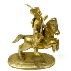 Žalvarinė raitelio su kardu statulėlė 6,5×4,5×7,5 cm