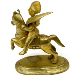 Žalvarinė raitelio su kardu statulėlė 6,5×4,5×7,5 cm