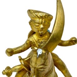 Žalvarinė raitelio su kardu statulėlė 6,5×4,5×7,5 cm